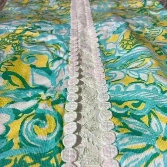 Lilly Pulitzer Sofia Lace Shift Dress Dandelion Yellow Beach Gypsies Size 2 - Picture 4 of 11